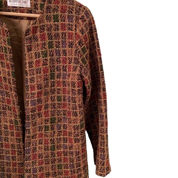 Vintage Brownstone Studio Open Front Knit Colorful Blazer in Size 6 Made in USA - Picture 4 of 6